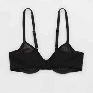 Aerie Smoothez Mesh Unlined Bra in black